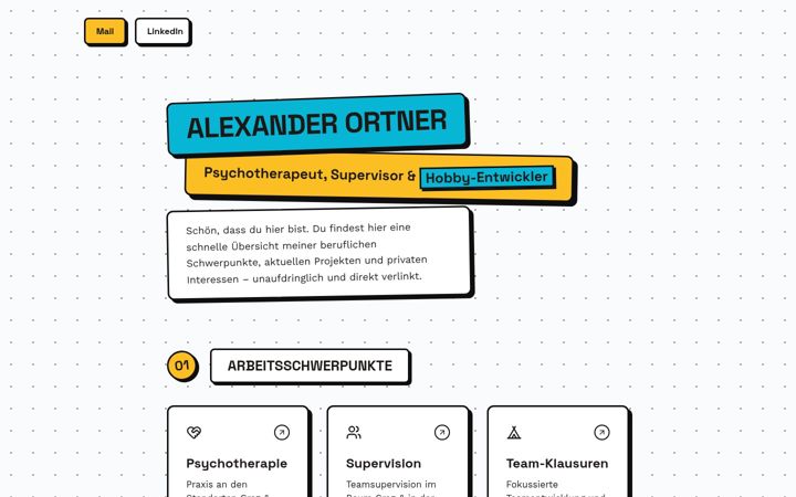 Screenshot of alexanderortner.at