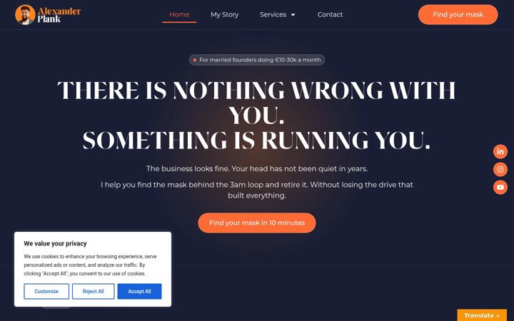 Screenshot of alexanderplank.de