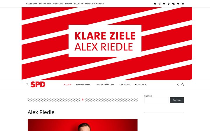 Screenshot of alexanderriedle.de