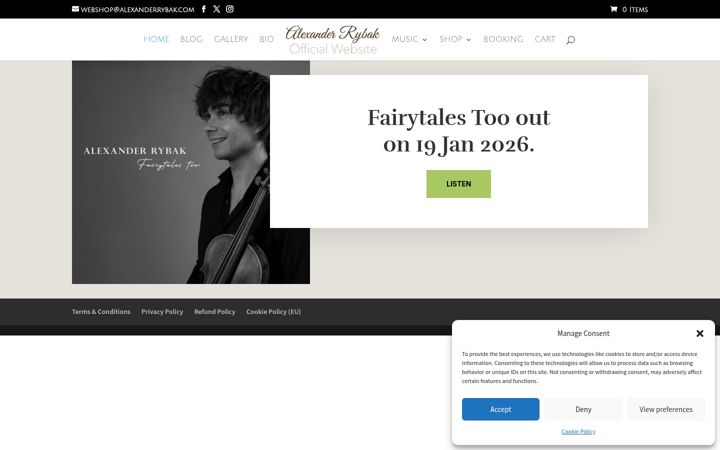 Screenshot of alexanderrybak.com