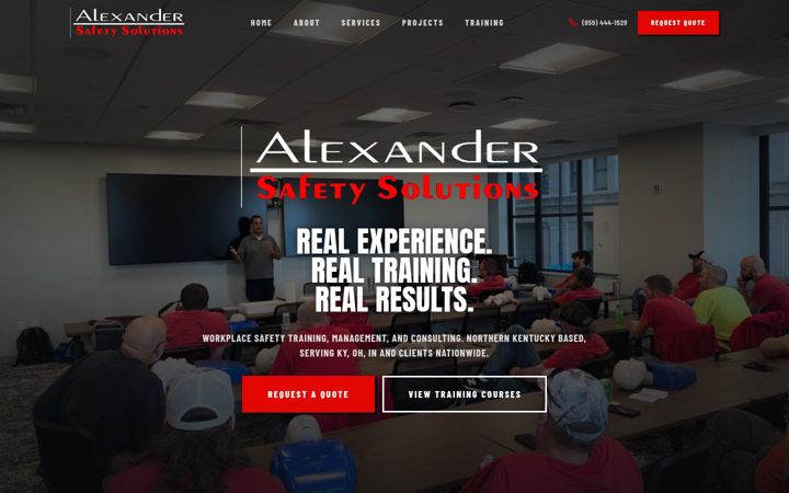 Screenshot of alexandersafetysolutions.com