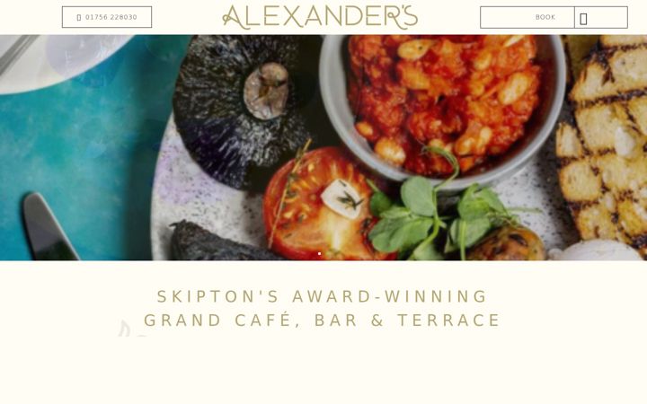 Screenshot of alexandersbar.com