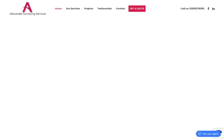 Screenshot of alexandersurveyingservices.co.uk
