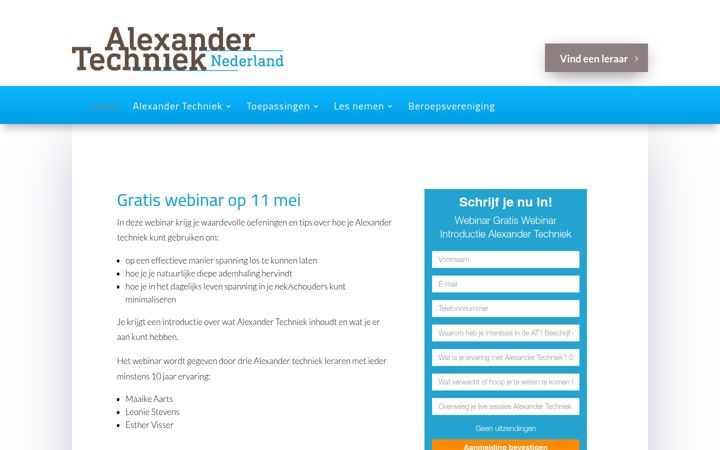 Screenshot of alexandertechniek.nl