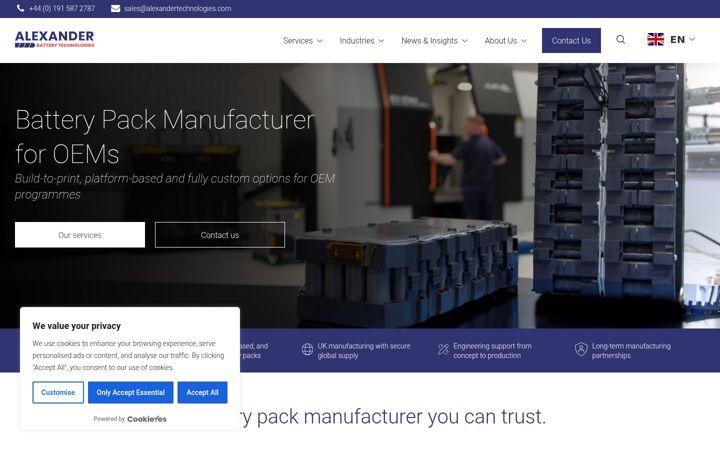Screenshot of alexandertechnologies.com