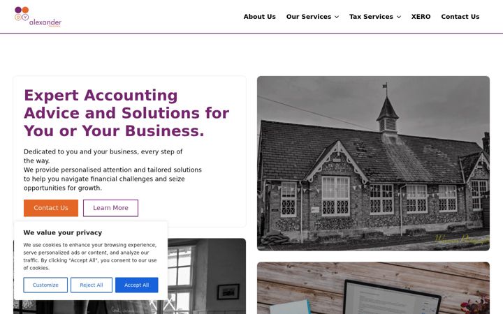 Screenshot of alexandervaughan.co.uk