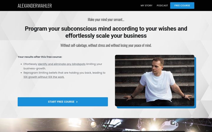 Screenshot of alexanderwahler.com