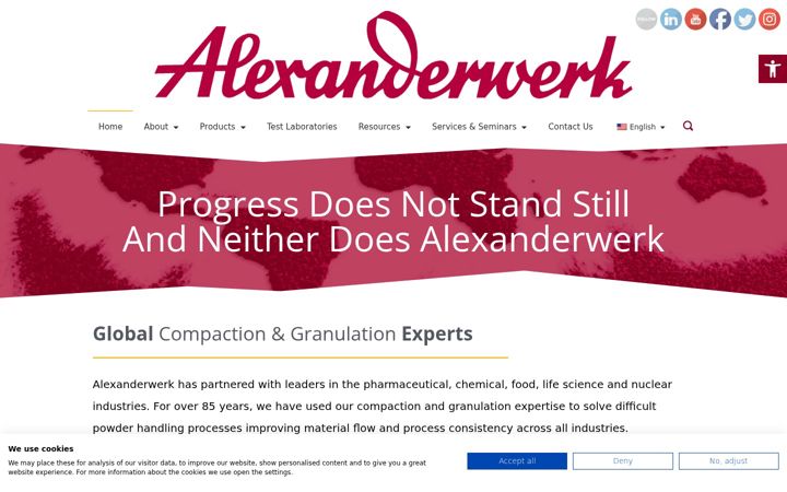 Screenshot of alexanderwerkinc.com