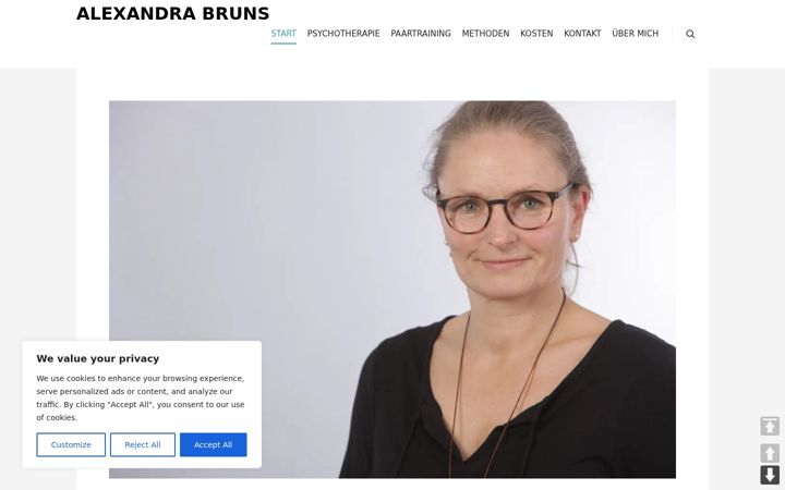 Skærmbillede af alexandra-bruns.de