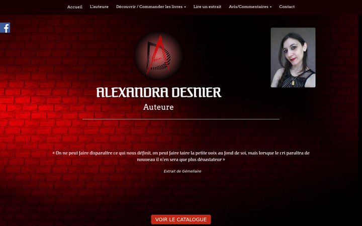 Skærmbillede af alexandra-desnier.com