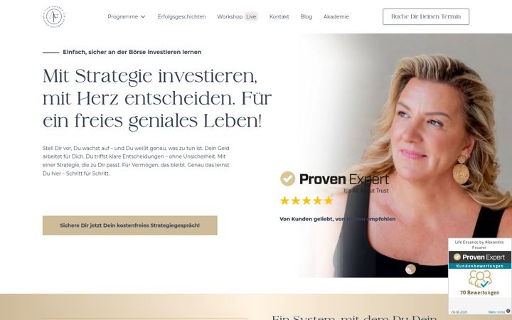 Screenshot of alexandra-feuerer.de