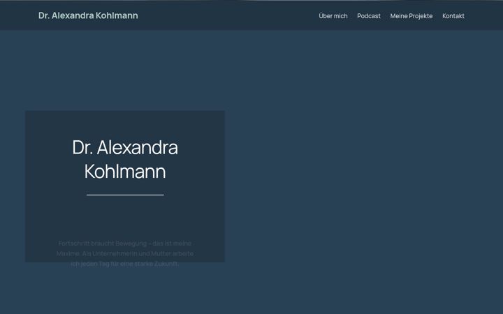 Screenshot of alexandra-kohlmann.de