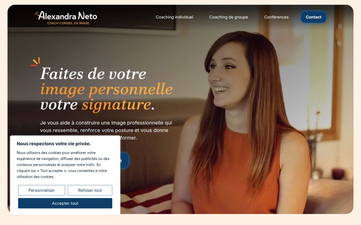 Screenshot of alexandra-neto.com