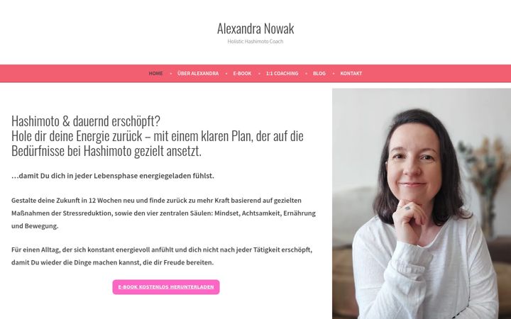 Screenshot of alexandra-nowak.com