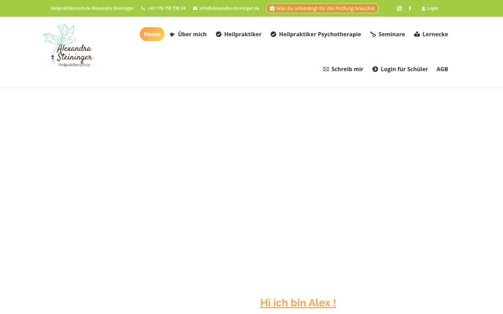 Zrzut ekranu alexandra-steininger.de