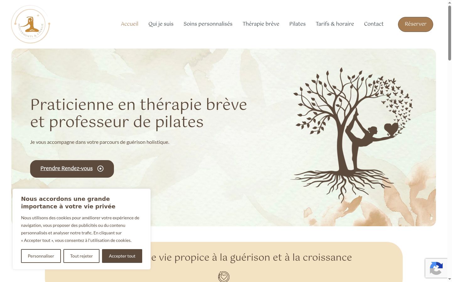 Screenshot of the consent banner shown before any interaction