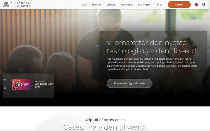 Screenshot of alexandra.dk