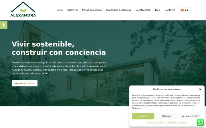 Screenshot of alexandrablue.com