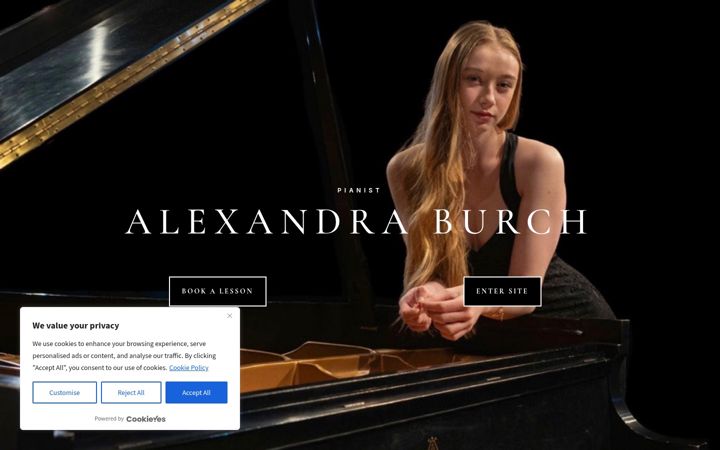 Screenshot of alexandraburch.com