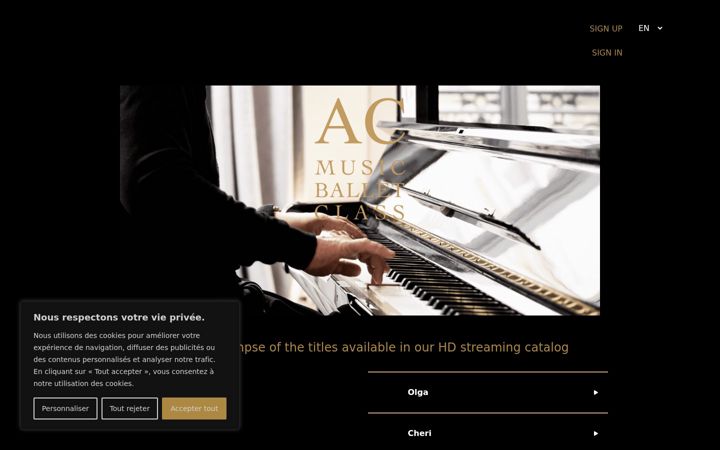 Screenshot of alexandracardinalemusic.com