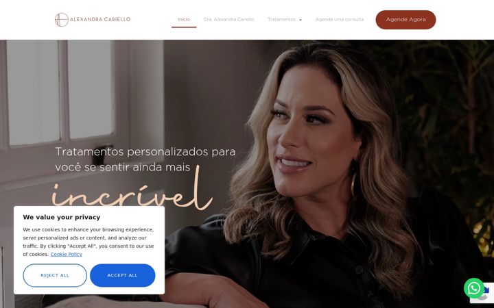 Screenshot ta' alexandracariello.com.br