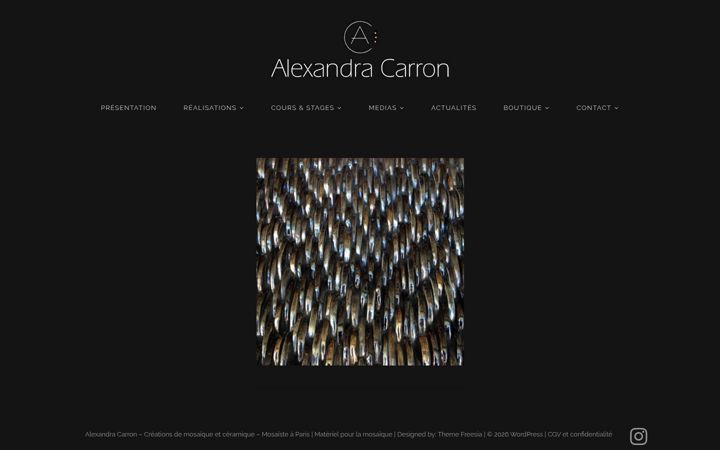 Screenshot of alexandracarron.com