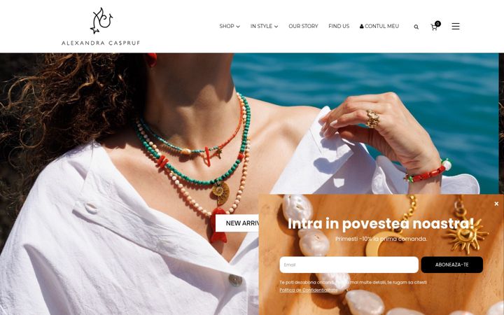 Screenshot of alexandracaspruf.com