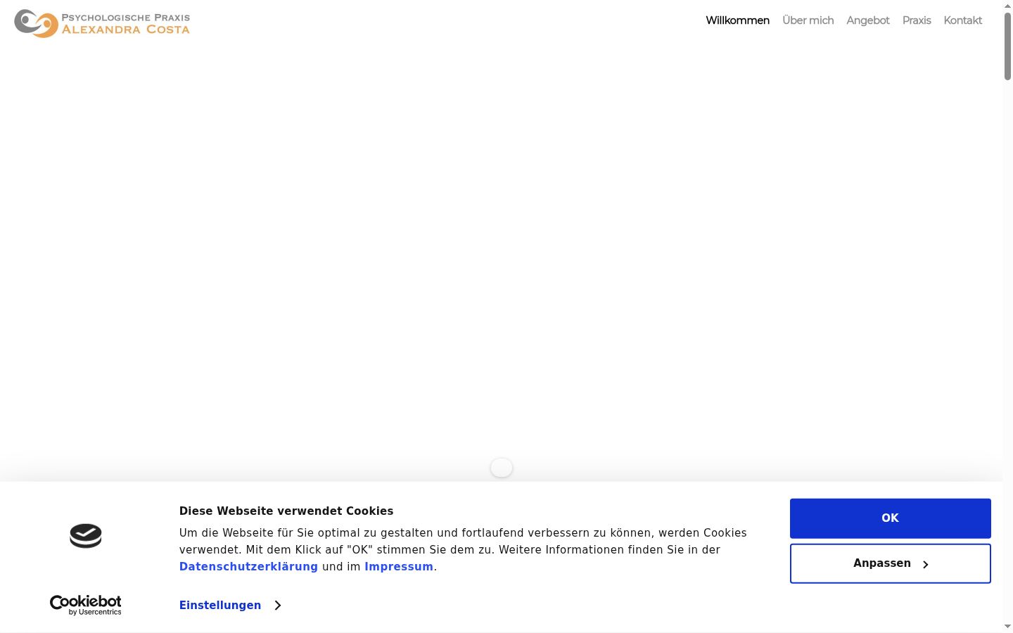 Screenshot del banner di consenso mostrato prima di qualsiasi interazione