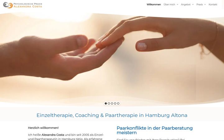 Screenshot di alexandracosta.de