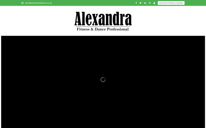Screenshot of alexandradavis.co.uk