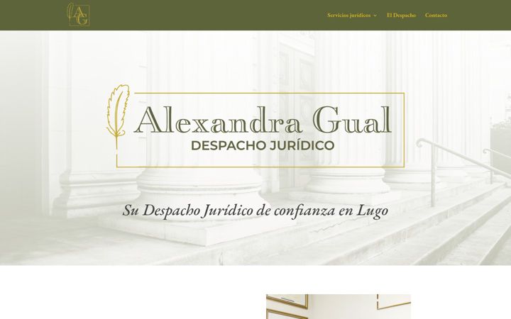 Screenshot of alexandragual.com