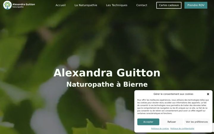 Screenshot of alexandraguitton.fr