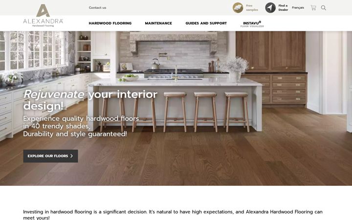 Screenshot von alexandrahardwoodflooring.com
