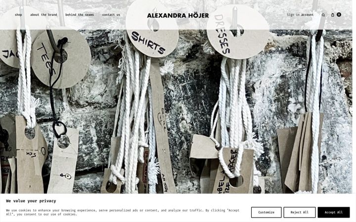 Screenshot of alexandrahojer.com