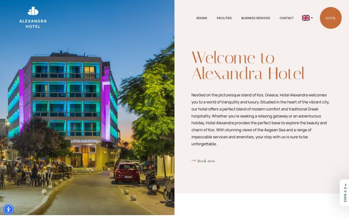 Screenshot of alexandrahotels.com