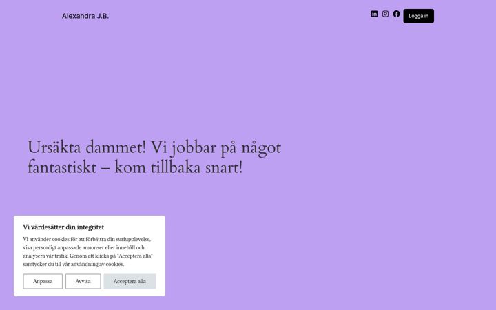 Screenshot of alexandrajb.se