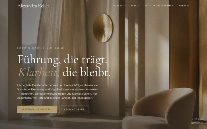 Screenshot of alexandrakeller-ulm.de