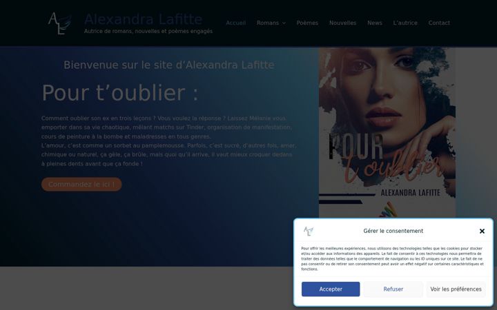 Screenshot of alexandralafitte.com