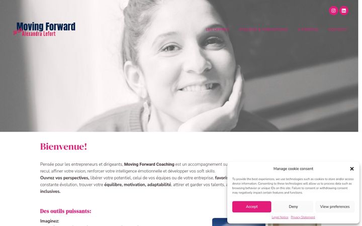 Screenshot of alexandralefort.ch