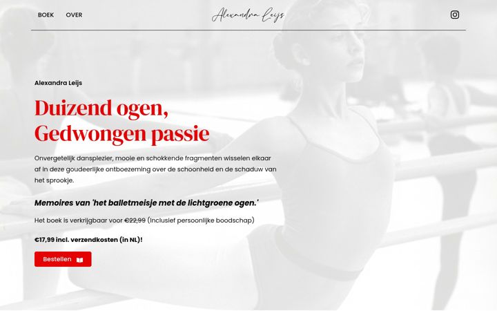 Screenshot ta' alexandraleijs.com