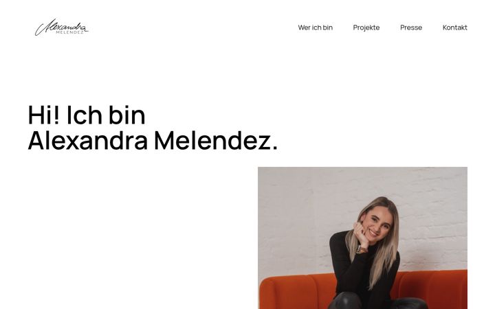 Screenshot of alexandramelendez.com