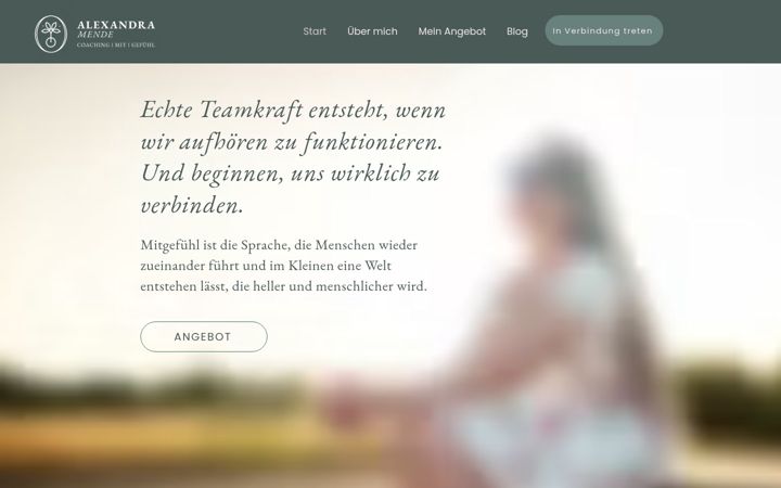 Screenshot of alexandramende.de