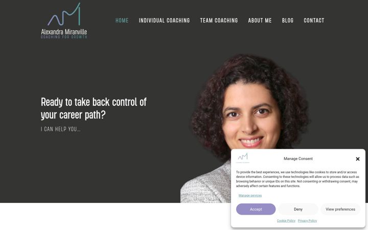 Screenshot of alexandramiranville.com