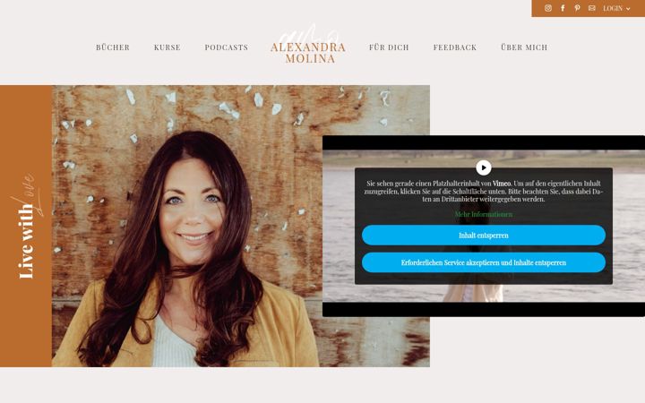 Screenshot of alexandramolina.de
