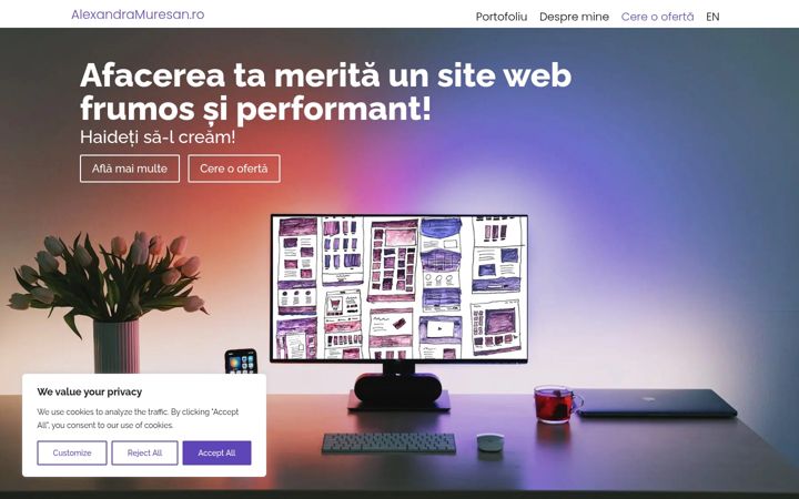Screenshot of alexandramuresan.ro