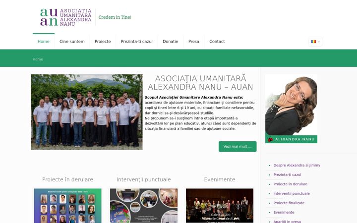 Screenshot of alexandrananu.ro