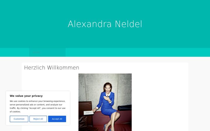 Screenshot of alexandraneldel.de
