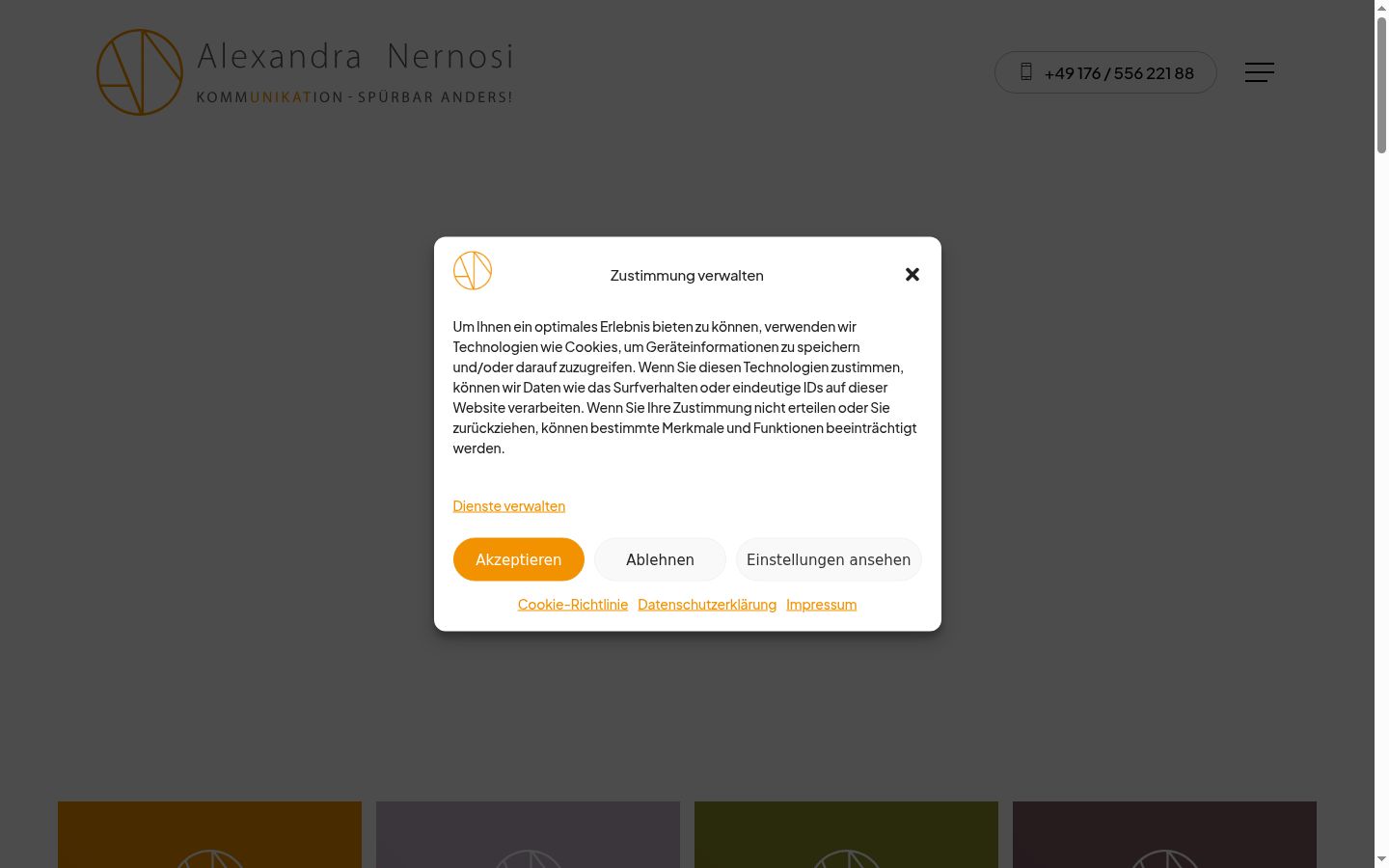 Capture d'écran de la bannière de consentement affichée avant toute interaction