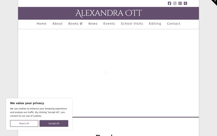 Skærmbillede af alexandraott.com