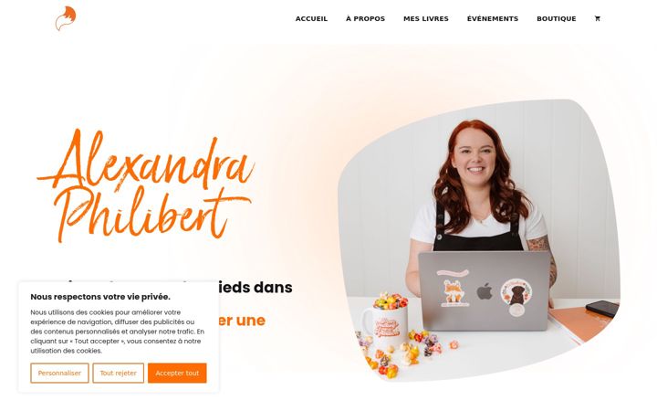 Skærmbillede af alexandraphilibert.ca